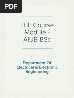 AIUB B.Sc. (EEE) Syllabus