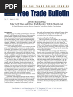 A Protectionism Fling: Why Tariff Hikes and Other Trade Barriers Will Be Short-Lived, Cato Free Trade Bulletin No. 37