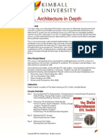 Kimball University ETL Architecture in Depth Course Description