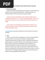 Propuesta de Investigación Carlos Eduardo Chavarro Aranzalez