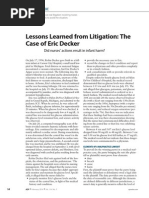 Lessons Learned From Litigation The Case of Eric.34