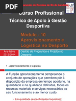 Aprovisionamento e Logística No Desporto