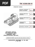 TM 9-2350-238-10 Recovery Vehicle, Full-Tracked Light, Armored, m578