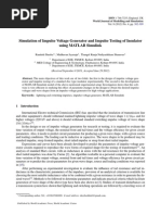 Simulation of Impulse Voltagemulink Generator and Impulse Testing of Insulator Simulink