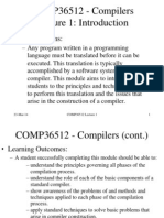 COMP36512 - Compilers Lecture 1: Introduction: - Module Aims