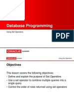 Database Programming: Using Set Operators