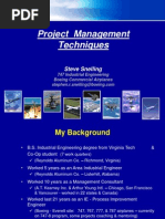 Project Management Techniques: Steve Snelling