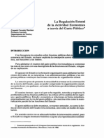 Corredor, La Regulacion Estatal de La Actividad Economica A Traves Del Gasto Publico