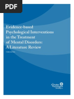 Evidence Based Psychological Interventions