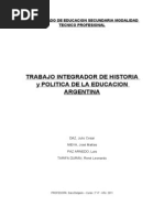 Profesorado de Educacion Secundaria Modalidad Tecnico Profesional