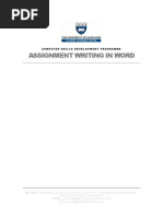 Ms Word Assignment