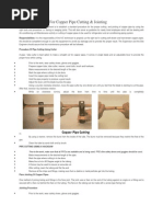 Method Statement For Copper Pipe Cutting