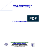 Application of Biotechnology in Dairy and Food Processing 2003