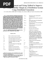 Optimal Placement and Sizing Method To Improve The Voltage Stability Margin in A Distribution System Using Distributed Generation