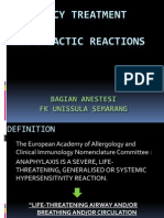 Emergency Treatment OF Anaphylactic Reactions