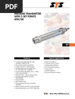 Pressure Transmitter With 2 Set Points Atm/Gr: Features Typical Applications