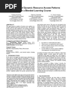 Analysis of Dynamic Resource Access Patterns in A Blended Learning Course