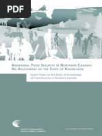 Aboriginal Food Security in Northern Canada: An Assessment of The State of Knowledge