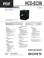 Service Manual: Compact Disc Receiver