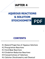 Aqueous Reactions & Solution Stoichiometry