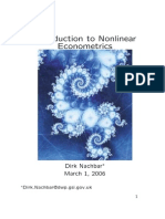 Introduction To Nonlinear Econometrics: Dirk Nachbar March 1, 2006