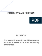 Paternity and Filiation