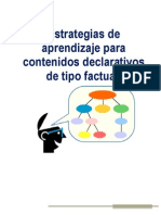 Estrategias de Aprendizaje para Contenidos Declarativos de Tipo Factual.