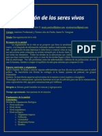 Proyecto Organizacin de Los Seres Vivos