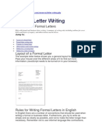 Formal Letter Writing