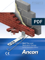 Ancon Wall Ties and Restraint Fixings For Brick, Block and Stone