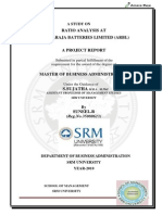 Project Report On Amarajan Battery