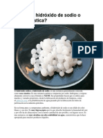 Qué Es El Hidróxido de Sodio o Sosa Cáustica
