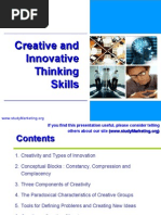 Creative and Innovative Thinking Skills 2503