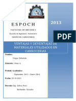 Ventajas y Deventajas de Materiales Utilizados en Carrocerias