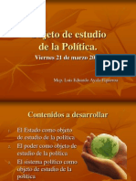 Clase 10 - Objeto de Estudio de La Politica