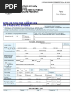 Application For Admissio N To G Radu Ate Studies