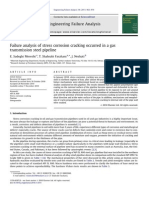 Failure Analysis of Stress Corrosion Cracking Occurred in A Gas