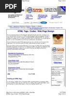 HTML Codes Chart