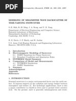 Modeling of Millimeter Wave Backscatter of Time-Varying Snowcover