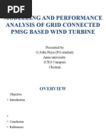 Modelling and Performance Analysis of Grid Connected PMSG Based Wind Turbine