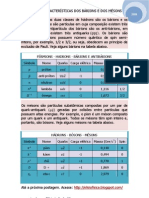 Características Dos Bárions e Dos Mésons