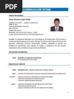 Curriculum Vitae Dany Lujan Hoyle