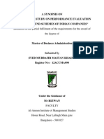 A Synopsis On "Comparative Study On Performance Evaluation of Mutual Fund Schemes of Indian Companies"