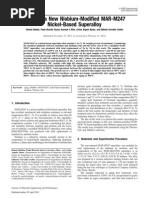 Aging of A New Niobium-Modified MAR-M247 Nickel-Based Superalloy