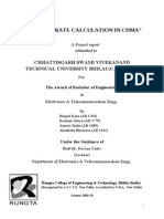 "Bit Error Rate Calculation in Cdma": Chhattisgarh Swami Vivekanand Technical University Bhilai (C.G.), India