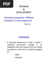 Training and Development