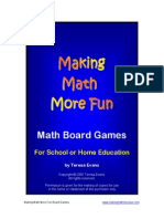 Making Math More Fun Math Board Games