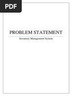 Problem Statement: Inventory Management System