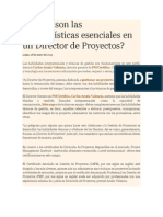 Cuáles Son Las Características Esenciales en Director de Proyectos