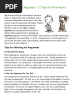 How To Win An Argument - 10 Tips For Winning An Argument